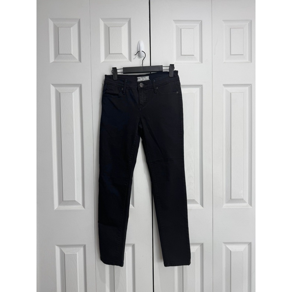 Free People Slim-Fit Ankle Crop Pants‎ Women's 26 Black Zip-Fly Classic Skinny